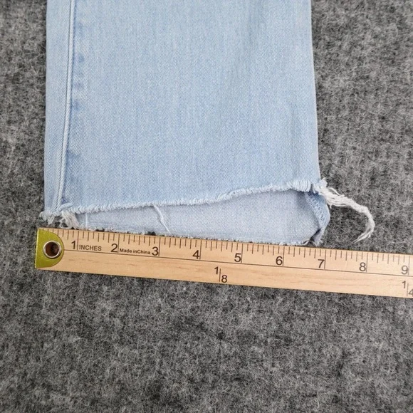 MOTHER The Insider Crop Step Fray Jeans Womens 25 Blue Denim Hold My Hand - Picture 14 of 16